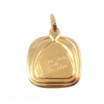 CIONDOLO MEDAGLIETTA UNA DATA DA RICORDARE IN ORO GIALLO 18 KT + COLLANA LACCIO IN OMAGGIO