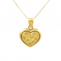 COLLANA DA DONNA CON CIONDOLO CUORE IN ORO GIALLO 18 KT 