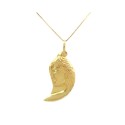 COLLANA DA DONNA MEZZO CUORE IN ORO GIALLO 18 KT