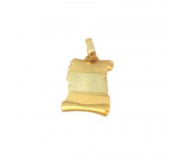 CIONDOLO UNISEX PERGAMENA IN ORO GIALLO + COLLANA OMAGGIO