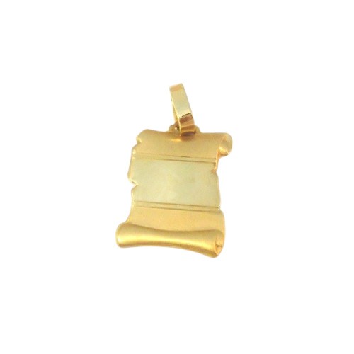 CIONDOLO UNISEX PERGAMENA IN ORO GIALLO + COLLANA OMAGGIO
