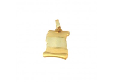CIONDOLO UNISEX PERGAMENA IN ORO GIALLO + COLLANA OMAGGIO