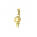 CIONDOLO UNISEX MEZZO CUORE IN ORO GIALLO 18 KT + COLLANA IN OMAGGIO