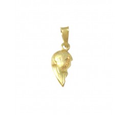 CIONDOLO UNISEX MEZZO CUORE IN ORO GIALLO 18 KT + COLLANA IN OMAGGIO