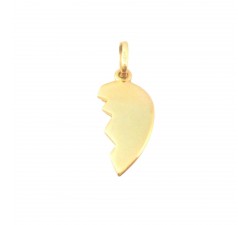 CIONDOLO MEZZO CUORE IN ORO GIALLO 18 KT 