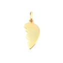 CIONDOLO MEZZO CUORE IN ORO GIALLO 18 KT 