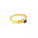 18 KT YELLOW GOLD RING with CORAL