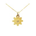 COLLANA CON CIONDOLO TIMONE IN ORO GIALLO 18 KT