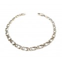 BRACCIALE CATENA IN ORO BIANCO 18 KT UOMO