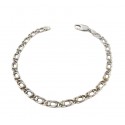 BRACCIALE CATENA IN ORO BIANCO 18 KT UOMO