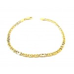BRACCIALE CATENA DA UOMO IN ORO GIALLO E BIANCO 18 KT 