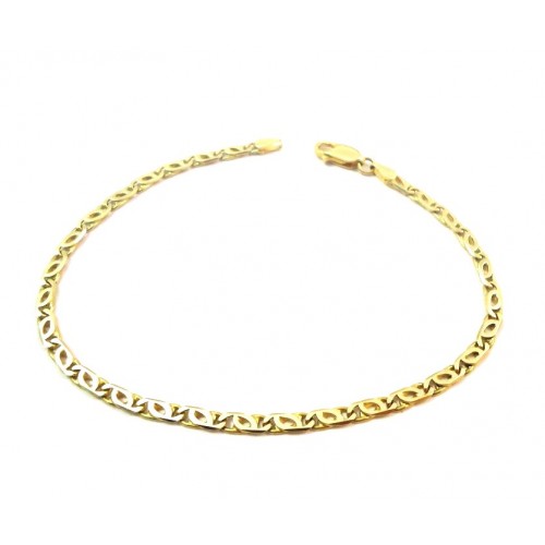 BRACCIALE CATENA UOMO IN ORO GIALLO 18 KT 