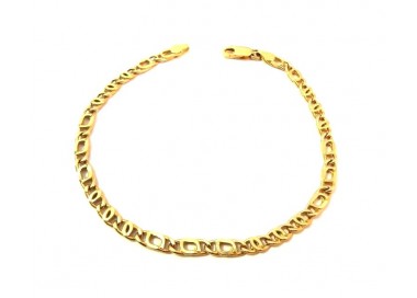BRACCIALE CATENA UNISEX IN ORO GIALLO 18 KT