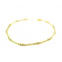BRACCIALE IN ORO GIALLO 18 KT LAVORAZIONE TUBOLARE CON SFERE