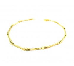 BRACCIALE IN ORO GIALLO 18 KT LAVORAZIONE TUBOLARE CON SFERE