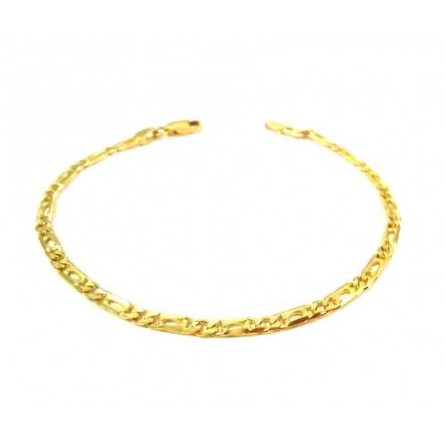 BRACCIALE CATENA DA UOMO IN ORO GIALLO 18 KT
