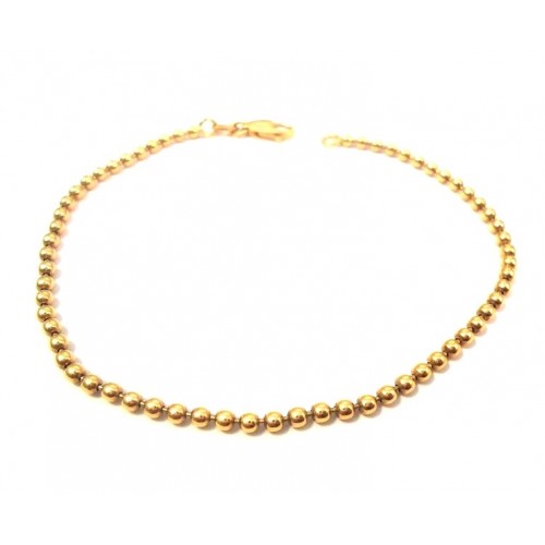 BRACCIALE IN ORO GIALLO 18 KT CON SFERE 