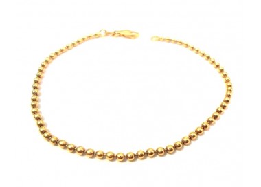 BRACCIALE UNISEX IN ORO GIALLO 18 KT CON SFERE