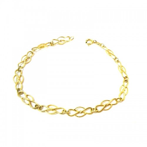 BRACCIALE CATENA DA DONNA IN ORO GIALLO 18 KT