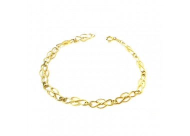 BRACCIALE CATENA DA DONNA IN ORO GIALLO 18 KT 
