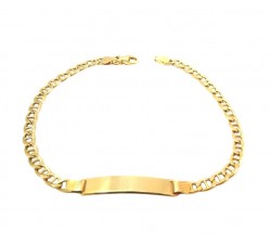 BRACCIALE CON PIASTRINA IN ORO GIALLO 18 KT 