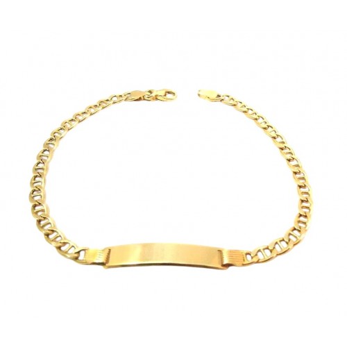 BRACCIALE CON PIASTRINA IN ORO GIALLO 18 KT 