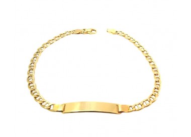 BRACCIALE CON PIASTRINA IN ORO GIALLO 18 KT