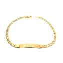 BRACCIALE CON PIASTRINA IN ORO GIALLO 18 KT 