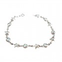BRACCIALE IN ORO BIANCO 18 KT CON STELLE E CUORI