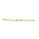 BRACCIALE DA DONNA ORO GIALLO 18 KT CON ZIRCONE E ACQUAMARINA