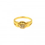 ANELLO SOLITARIO DA DONNA IN ORO GIALLO 18 KT CON ZIRCONE