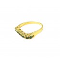 ANELLO DA DONNA IN ORO GIALLO 18 KT CON SMERALDI