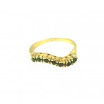 ANELLO DA DONNA IN ORO GIALLO 18 KT CON SMERALDI