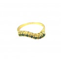 ANELLO DA DONNA IN ORO GIALLO 18 KT CON SMERALDI