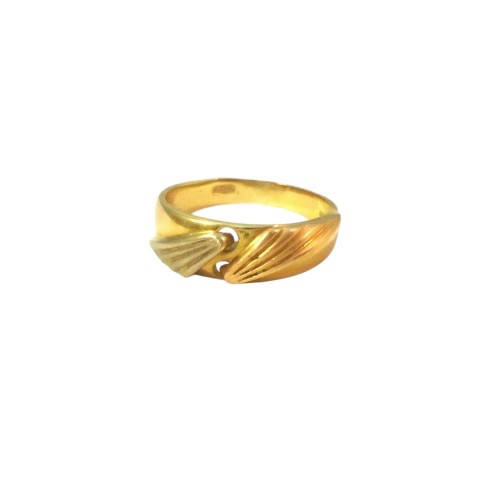 ANELLO DA DONNA IN ORO GIALLO BANCO E ROSA 18 KT 