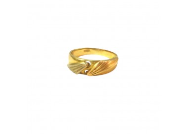 ANELLO DA DONNA IN ORO GIALLO BANCO E ROSA 18 KT