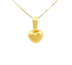 COLLANA DA DONNA CON CIONDOLO CUORE IN ORO GIALLO 18 KT