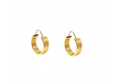 ORECCHINI CERCHI IN ORO GIALLO 18 KT