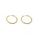 ORECCHINI CERCHI TUBOLARI IN ORO GIALLO 18 KT 