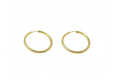 ORECCHINI CERCHI IN ORO GIALLO 18 KT DIAMETRO CM 4