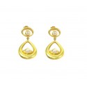 ORECCHINI PENDENTI IN ORO GIALLO 18 KT CON ZIRCONI