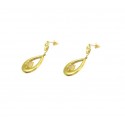 ORECCHINI PENDENTI IN ORO GIALLO 18 KT CON ZIRCONI
