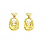 ORECCHINI PENDENTI IN ORO GIALLO 18 KT CON ZIRCONI