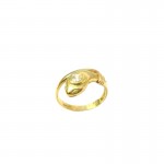 ANELLO SERPENTE DA DONNA IN ORO GIALLO 18 KT CON ZIRCONE TAGLIO BRILLANTE