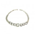 BRACCIALE CATENA DONNA IN ORO BIANCO 18 KT