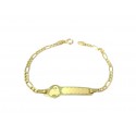 BRACCIALE PIASTRINA BEBE IN ORO GIALLO 18 KT 