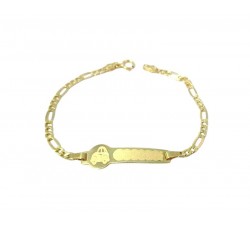 BRACCIALE PIASTRINA BEBE IN ORO GIALLO 18 KT 