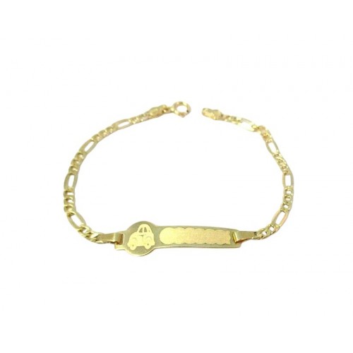 BRACCIALE PIASTRINA BEBE IN ORO GIALLO 18 KT 