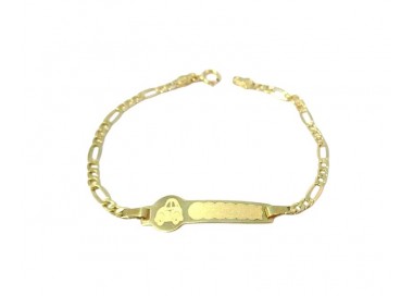 BRACCIALE PIASTRINA BEBE IN ORO GIALLO 18 KT