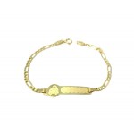 BRACCIALE PIASTRINA BEBE IN ORO GIALLO 18 KT 